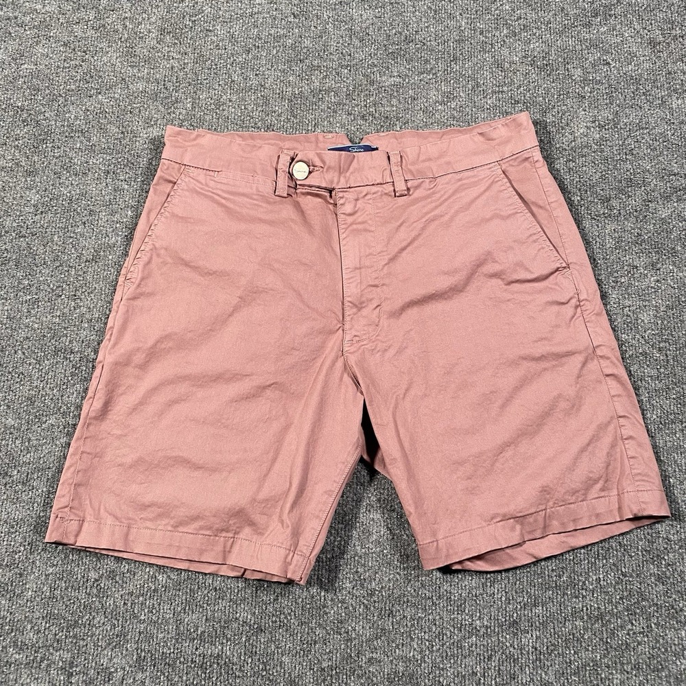 Shore Brand Chino Shorts Mens Size 31 Salmon Pink Stretch Preppy Made in USA